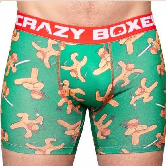 Crazy Boxer Underwear & Socks 2 Pair Crazy Boxer Gingerbread Man
